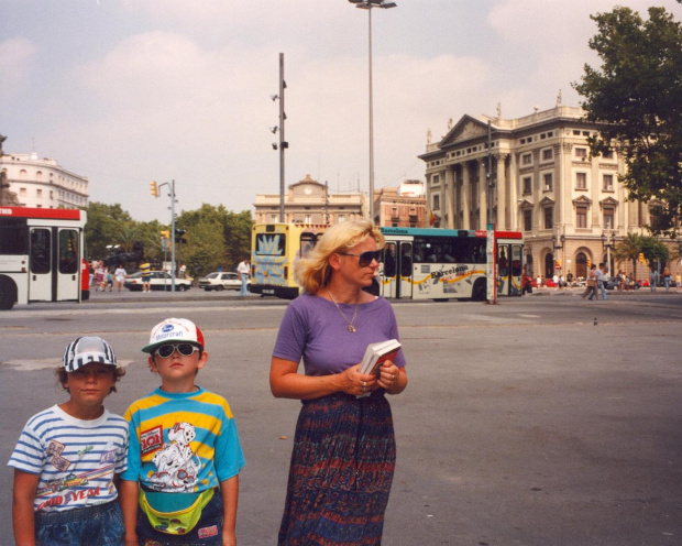 Hiszpania rok 1995 -cspacer po Barcelonie - wspomnienia