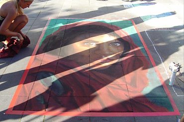 Kolorowy chodnik w Geldern #Malunki #Ulica #Chodnik #Geldern #Niemcy #Obraz