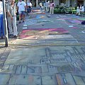 Kolorowy chodnik w Geldern #Malunki #Ulica #Chodnik #Geldern #Niemcy #Obraz