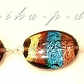 397W. Kolorowe owale lampwork (żółty,czerwony,niebieski,fioletowy)-wisiorek 9cm
owale 18 x 26mm
kosteczki fioletowe 4mm
zawieszka - srebro