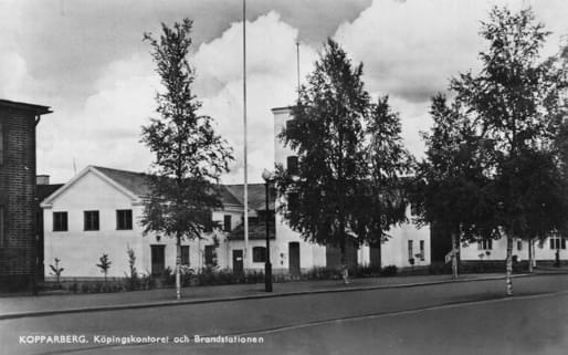 Köpingskontoret och brandstationen.
Nuv. Elverket.