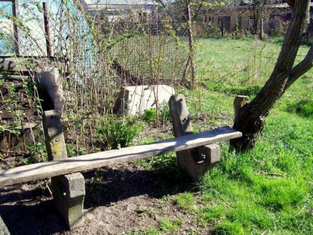Stara ławeczka w ogródeczku-moim #ławka