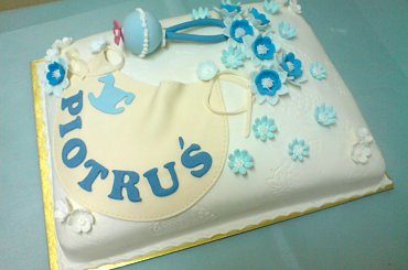 Tort dla szwagra (synusia ) dla Piotrusia #chrzciny #tort #Piotruś