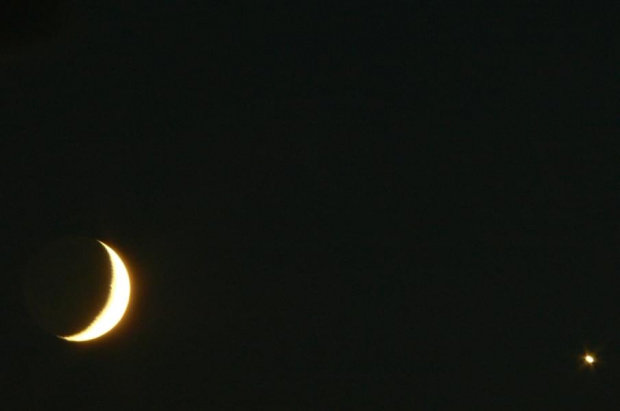 18.06.2007 Wenus i księżyc, odległość 2 stopnie 12 minut. #Wenus #księżyc