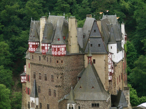 Burg Eltz #Burg #Eltz #Zamek #Niemcy #rzeka #las