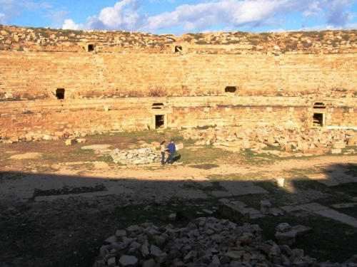 Amfiteatr i Cyrk - Leptis Magna (Lubda) starorzymskie miasto z ok. II w. n.e.