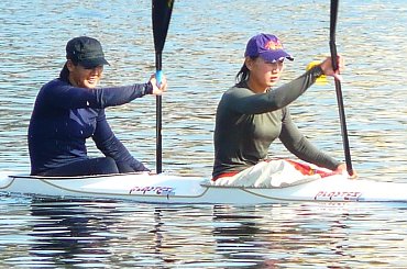 Treningi na jeziorze Malta. #jezioro #ludzie #Malta