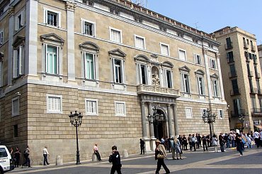 BARCELONA-HISZPANIA-Placa de Sant Jaume-Palau de la Generalitat #BARCELONA #MIASTA #PLACE