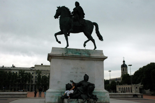 LYON-FRANCJA-Pomnik Ludwika XIV na placu Bellecour #LYON #MIASTA #POMNIKI