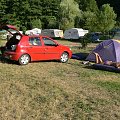 Czechy, kemping nad Jihlavą ok. Mohelna. Nasz namiot i samochód #Czechy #kemping