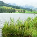 Austria, kemping Puterer Zee, jezioro. Okolice Liezen i masywu Totes Gebirge. #Austria #jezioro