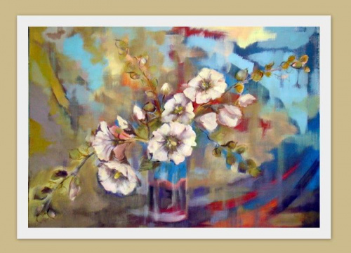 malwy- kwiaty lata :)))) 50-70 #malarstwo #malwy #kwiaty