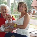 Prababcia Ewa i babcia Maria uroczystości chrztu Marcela Z. w Staszowie. #chrzciny