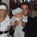 Marcel z rodzicami w kościele dolnym Św. Ducha w Staszowie #chrzciny