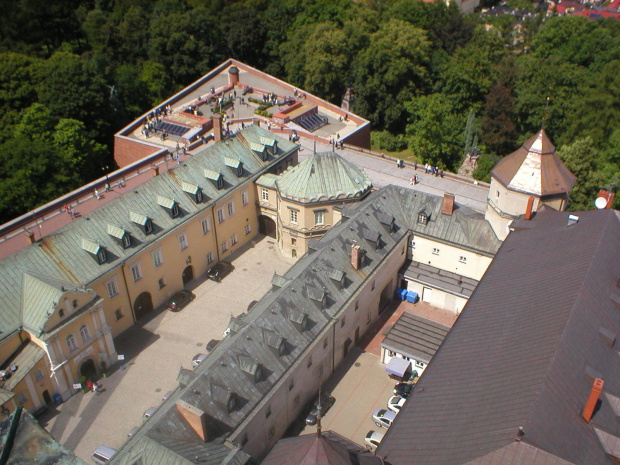 Częstochowa-Jasna Góra. Widok z wieży na klasztor.