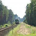 Superskład - zaszynobus. SU45-154 oraz 1 (słownie: jeden) wagon Bdhpumn, popularnie zwany Bohunem. Taki oto zestaw pojechał w kierunku Chojnic jako planowy pociag osobowy. A pociagi objazdowe czekały grzecznie na stacji w Pile. 05.08.2009 #kolej