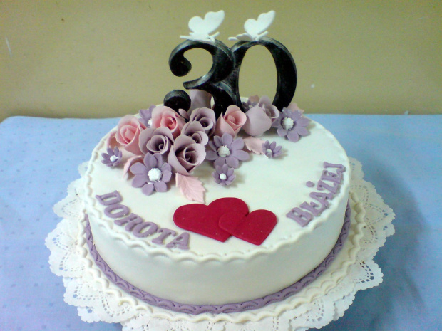 Tort dla Doroty i Błażeja na 30 rocznicę ślubu #rocznica #ślub #tort