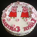 Świnka PEPE dla dwóch solenizantek #ŚwinkaPEPE #świnka #tort #urodziny