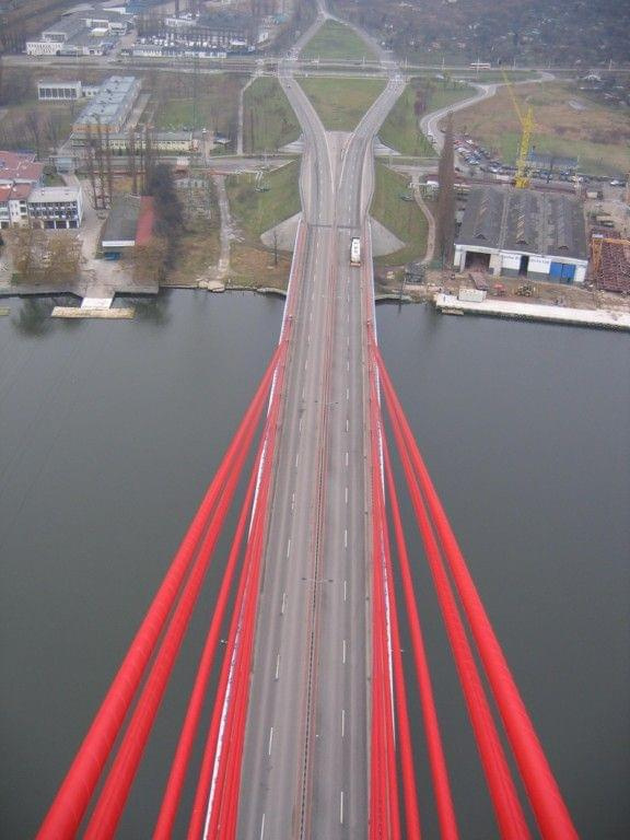 Most wantowy z szczytu pylonu. #MostGdańsk