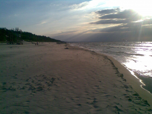 Piaski plaża wieczorem