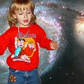 Taniec Konstancji na tle galaktyki M 51. #dzieci #galaktyki