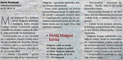 Marzycielska Poczta Małgosi z Białegostoku