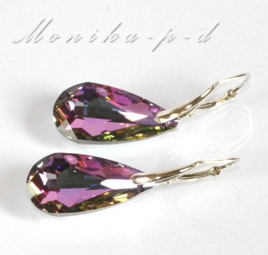 698. Swarovski Tear Drop Pedant Vitrail Light - kolczyki 4cm
Pięknie mieniący się kryształ
bigle- srebro