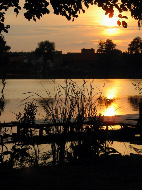 #jezioro #kładka #ZachódSłońca #Lubięcin