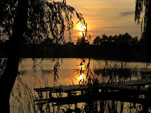 #jezioro #kładka #ZachódSłońca #Lubięcin