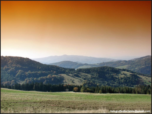 Panorama #Krynica #Wierchomla #góry #widoki #panorama #drzewa #natura #jesień