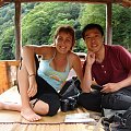 Ja i Kazuto (kolega ktory 2 razy byl w Bydgoszczy!!! widzielismy sie ostatni raz 7 lat temu:) milo bylo zobaczyc go w jego kraju!!! na zdjeciu plyniemy sobie lodeczka w parku w Kioto.