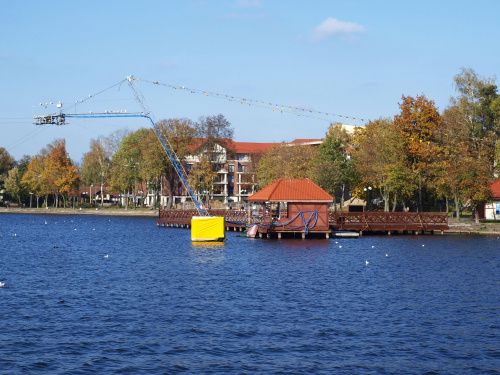 Ostróda-jezioro Drwęckie, wyciąg nart wodnych.
