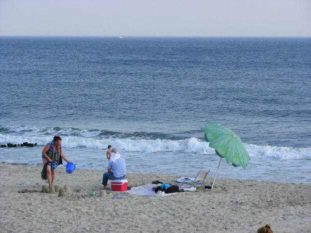 Październikowy spacer plażą... #ocean #plaza #mewy #ludzie #motyl #muszle #fale