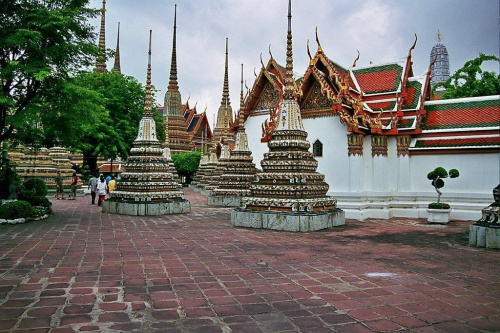 Część światynna - stupy światyni Wat Po #Tajlandia #Bangkok