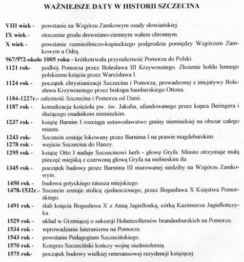 0001 Ważniejsze daty z historii Szczecina.jpg #szczecin #przedwojenny