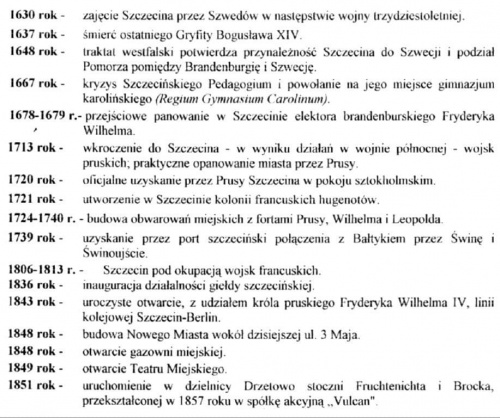 0002 Ważniejsze daty z historii Szczecina .jpg #szczecin #przedwojenny