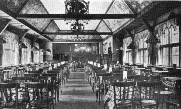 Sala restauracyjna Domu Parkowego (1925) #szczecin #DomParkowy #SalaRestauracyjna #ParkŻeromskiego