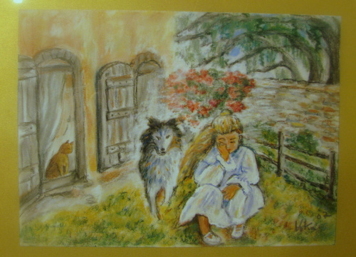 Dla Lucynki ( Tureckiej ). Obrazek wykonany suchą pastelą - na podstawie zdjęcia z jej bogatej galerii.
